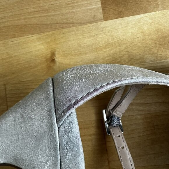 Pelle Moda Pumps Strappy Studded Stilettos Sparkly Silver Karisa Heels Size 9 - Picture 10 of 16